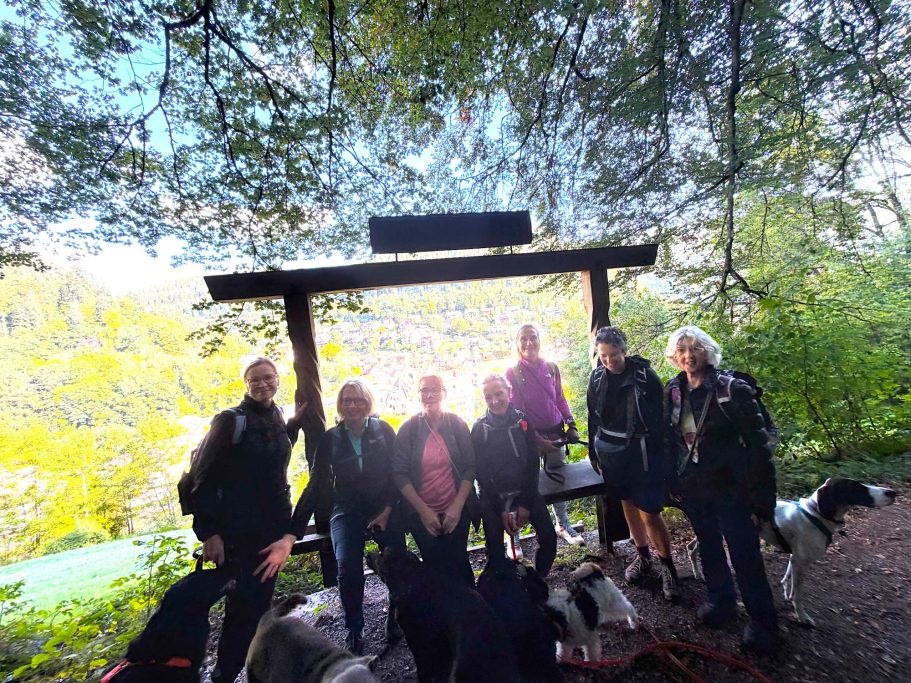 Gruppe oberhalb Bad Teinach Gruppe mit ihren Hunden oberhalb Bad Teinach